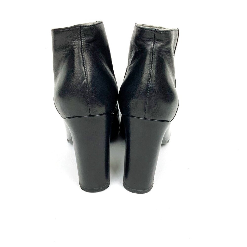 Jil Sander Navy Line Black Mix Leather Ankle Slip-OnBoots Sz 8 - Picture 10 of 16